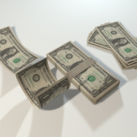 美元钞票C4D模型 Dollar Bills