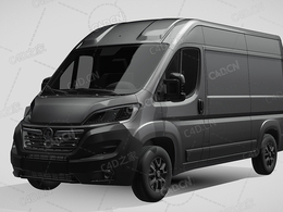 沃克斯豪尔movano封闭车厢面包车货车2022款C4D汽车模型下载