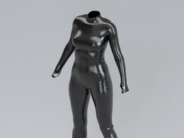 服饰模型：女式紧身连衣裤