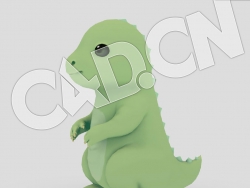 C4D可爱小恐龙模型 Dino