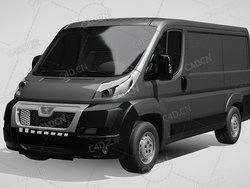 标致拳击手封闭车厢面包车货车2006-2014款C4D汽车模型下载