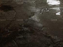 湿漉漉的地面C4D模型 Wetmap Material Octane