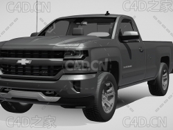 雪佛兰皮卡汽车C4D汽车模型下载