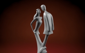 婚礼新人卡通形象C4D模型