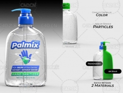 洗手液瓶子C4D模型 Hand Sanitizer Mockups for Cinema 4D & KeyShot