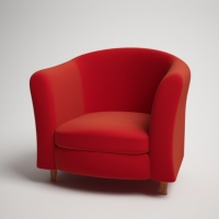 红色沙发C4D模型 Sofa（vray渲染）