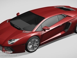 兰博基尼aventador美国规格超跑汽车两门跑车C4D汽车模型下载