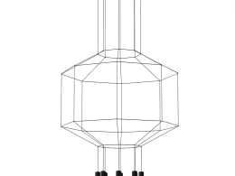 线条型3D吊灯300Vibia照明3D模型素材下载Wireflow 300 3D Lamp by Vibia