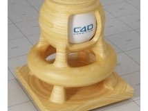 c4d for vray黄色木纹材质-legno fine