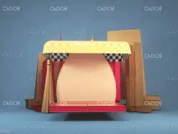 C4D OCTANE电商海报创意背景工程