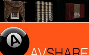 窗帘/枕头3D模型合集 Avshare – Curtains, Pillows