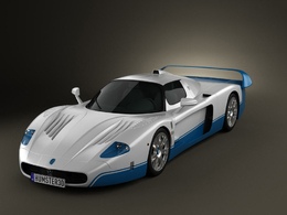 玛莎拉蒂MC12超跑C4D模型 Maserati MC12 3D Model