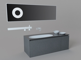 洗手台C4D模型 -032 bathroom 3d model
