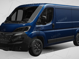 沃克斯豪尔movano封闭车厢面包车货车2022款C4D汽车模型下载