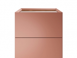 方形床头柜带抽屉床头储物柜3D模型素材下载Riquadro Bedside Table with Drawers by C