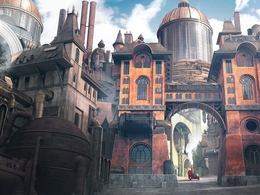 蒸汽时代维多利亚与西部混合风格建筑3D模型 Kitbash3d – Steampunk