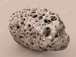 满身小孔的石头熔岩石C4D模型Lava Rock