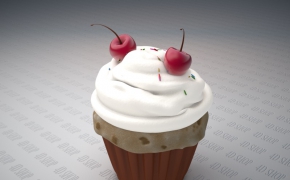 奶油蛋糕、纸杯蛋糕C4D模型 cupCake