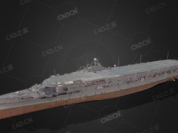 英国皇家海军暴怒号航空母舰狂怒号战列舰C4D模型下载Furious 3d model