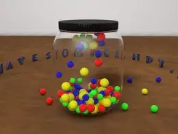 C4D玻璃瓶圆球动画工程文件 gumballs