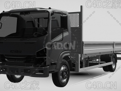 五十铃精灵卡车货车运输汽车2021款C4D汽车模型下载