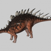 侏罗纪恐龙C4D模型：钉状龙 Kentrosaurus