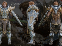 帕拉贡虚幻争霸新英雄铠甲勇士角色人物C4D模型Paragon Greystone Epic Games 3D Model