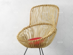 藤条编织椅单人椅C4D模型 chair 3d model