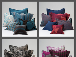 42套枕头布料材质合集（vray材质）PILLOW SHADER COLLECTION