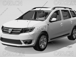达契亚·洛根SUV越野汽车2016款C4D汽车模型下载