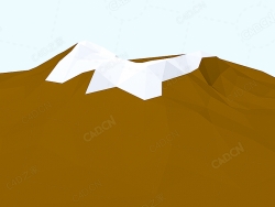 低面多边形雪山风景 Landscape - Mountain