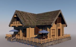 小木屋C4D模型 Chalet