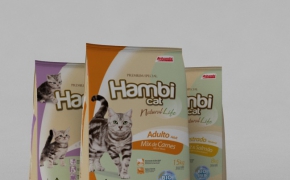 包装袋 食品包装袋 猫粮包装袋C4D模型 mockup cat food