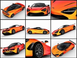 2018款迈凯伦超跑汽车C4D模型