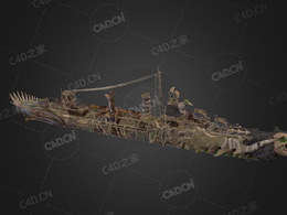 美国海军本森号驱逐舰C4D模型下载Ghoul 3d model