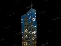 夜间摩天大楼办公楼写字楼C4D模型 Archmodels Vol.103_Night Skyscrapers - model-60