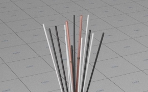 饮料杯吸管C4D模型 Vaso
