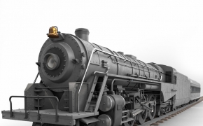 蒸汽火车C4D/3D模型 TurboSquid – Berkshire Steam Locomotive