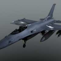 准备降落的战斗机/轰炸机/歼击机/截击机/歼轰机3D模型 Combat jet（C4D/OBJ/FBX/MAX)