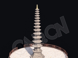 C4D石塔香格里拉中式建筑模型 Kitbash3d-Shangri-La_Zen_A_grp