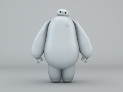 美国动画《超能陆战队》中机器人-大白C4D模型 Baymax