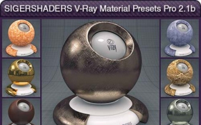 VRAY材质球 Sigertools VRay Materials Presets 2.5.1 & VRay Studio Setup Pro