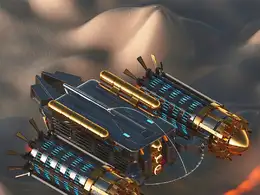 C4D实用工程第185季：科幻月球飞船C4D工程文件 c4d project