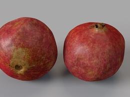石榴C4D模型 pomegranate 3d model
