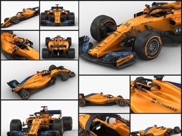 2018款迈凯伦F1赛车C4D模型