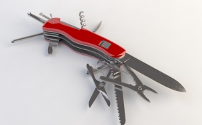 多功能户外刀具C4D模型 multitool 3d model