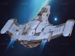 帝国鹰号宇宙飞船C4D模型imperial eagle spaceship imperfect