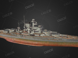 德国海军舰队巴伐利亚级战列舰C4D模型下载Bayern 3d model