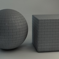灰色工字地砖C4D材质 Custom Area Tile C4d Material