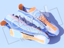 C4D足球鞋体育用品模型 Soccer-Cleats